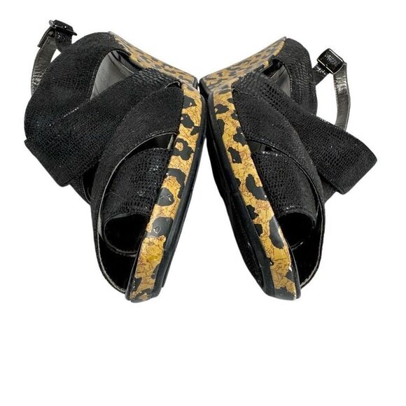 Kenneth Cole Reaction black knock loud wedge sandals size 7 - Picture 2 of 10